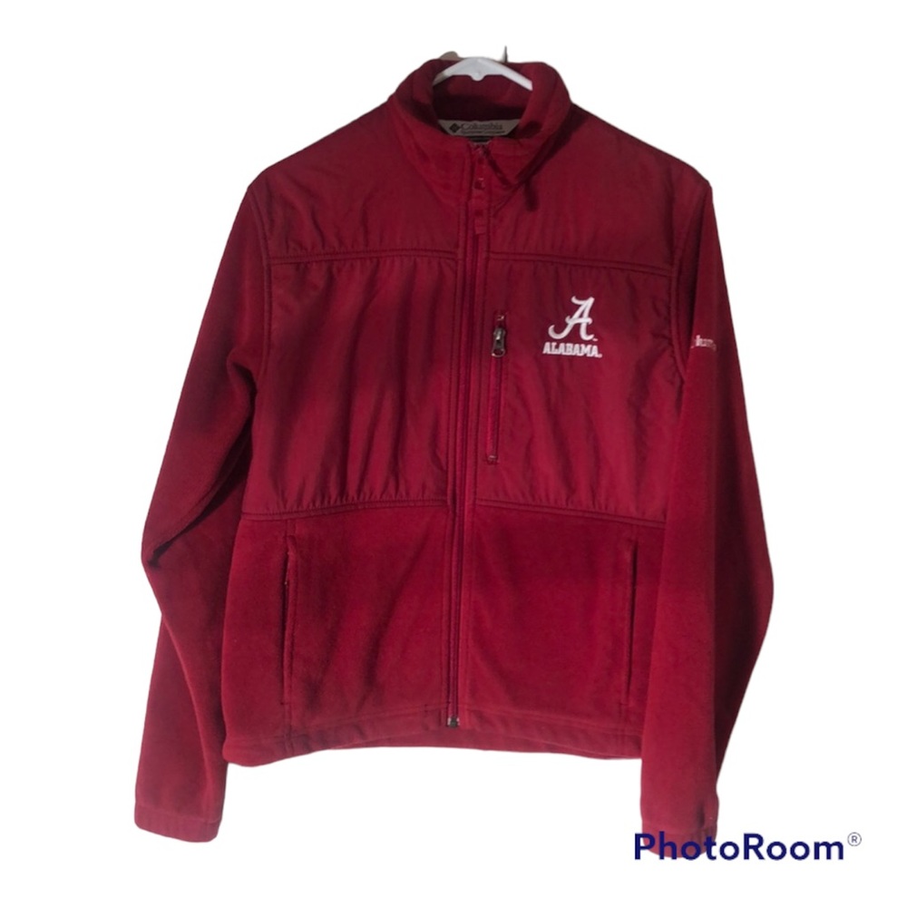Women’s zip up Columbia Crimson red fleece Sherpa jacket